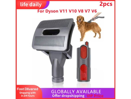 Adaptador de cepillo aspirador para perros y mascotas, herramienta de cepillo para Dyson V11 V10 V8 V7 V6, limpieza al vacío con convertidor, herra...