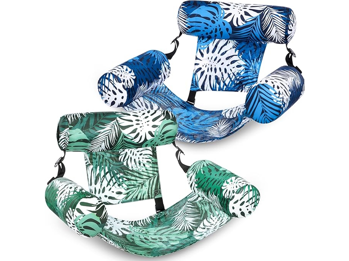 Sillas Inflables Para Piscina Para Adultos, Paquete De 2, Juguetes Para Fiestas Acuáticas De Verano, Color Azul. Siurn