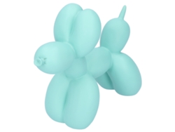 Estatua de perro globo verde para decorar la sala de estar.