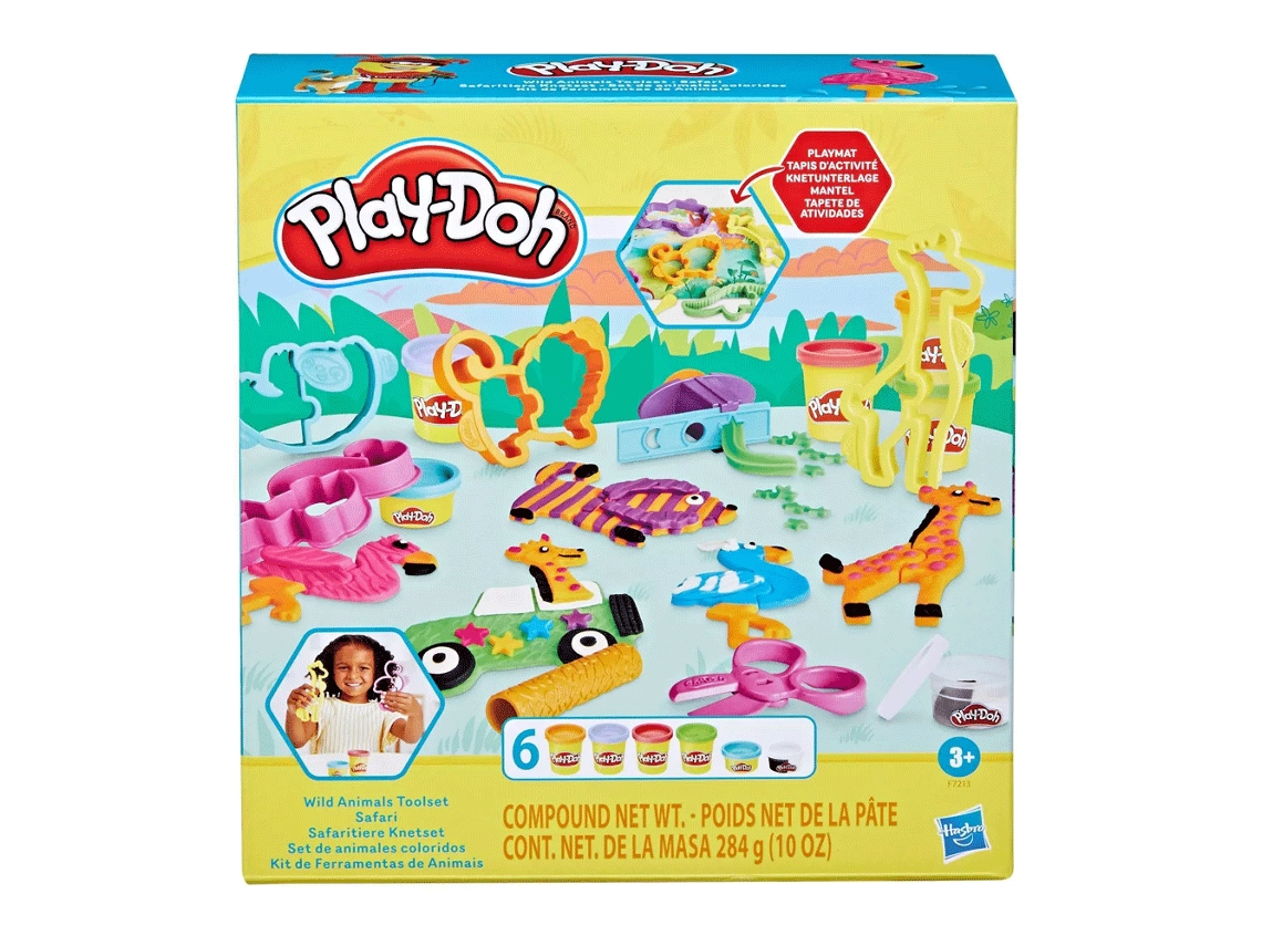 Plastilina Animales Salvajes Coloridos Play-Doh F7213 HASBRO