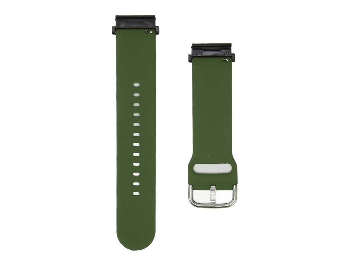 Correa de silicona de 22 mm para reloj Garmin Fenix 7, 6 y 5, color verde oliva.