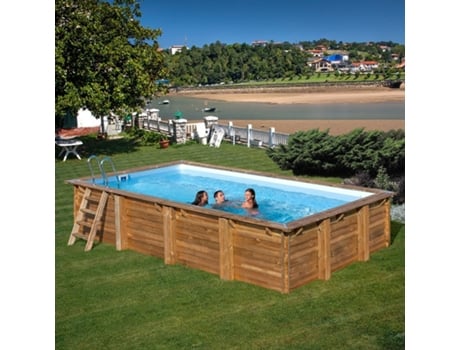 Piscina de Acero GRE Imitacion Madera Natural (1018x427x146 cm)