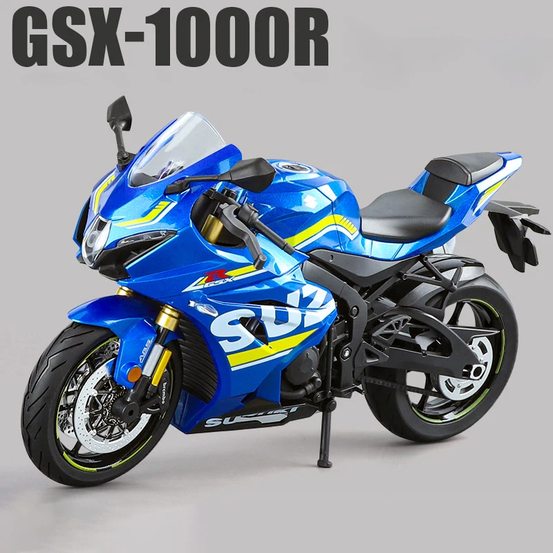 Miniatura De Motocicleta Em Escala 1:9, Feita Em Metal Fundido, Com Amortecedores E Faróis.