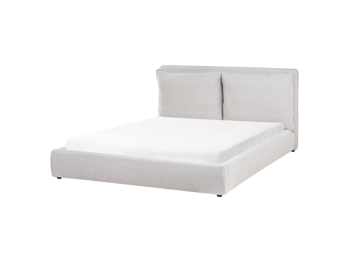 Cama De Agua Beliani Bajonna De Tela Gris 160x200