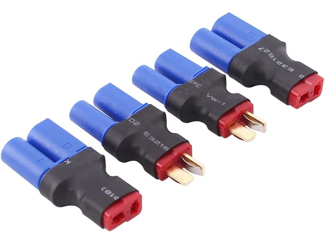 Pieza para Teledirigidos 4 Piezas EC5 to T-Plug Deans Style Male Female RC Connector Adaptador
