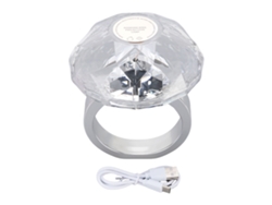 Luz De Proyección Led Con Forma De Anillo De Diamante, Luz Nocturna Ajustable De Cristal Para Fiestas Y Decoración.