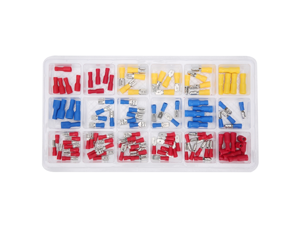 Kit De 120 Piezas De Terminales De Crimpado En Frío Aislados Para Cables Eléctricos Conectores Accesorios