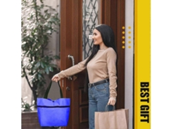 Bolsa de compras plegable ecológica de tela Oxford con ruedas para uso exterior. GOKOCO