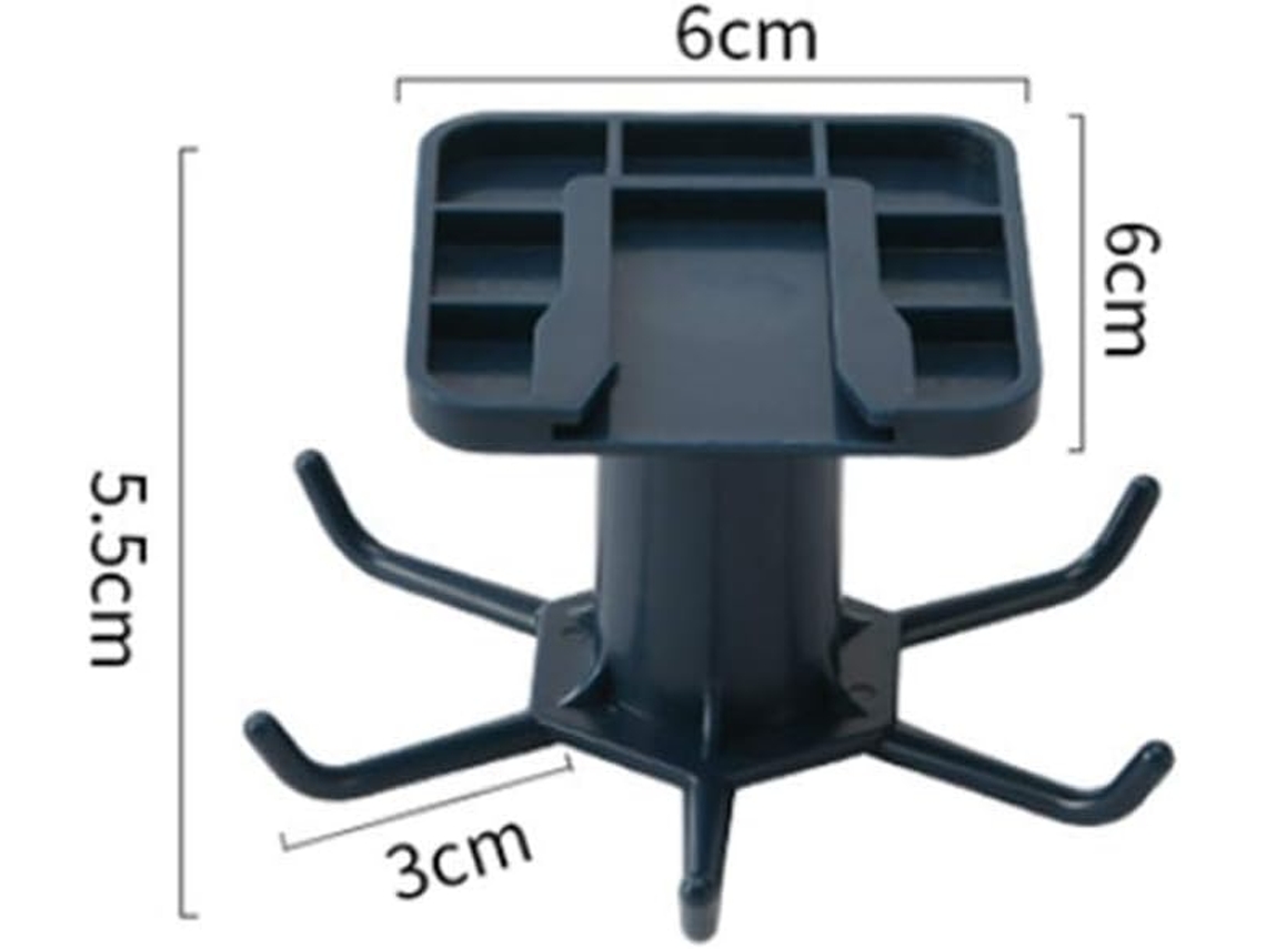 Ganchos Cocina 2 Uds Giratorios 360° Con 6 Ganchos