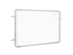 Puerta de valla galvanizada Succebuy de 183 x 122 cm para vallas sin postes incluidos