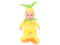 Muñeco de peluche eléctrico con plátano amarillo, 40 cm, se ilumina y reproduce música.
