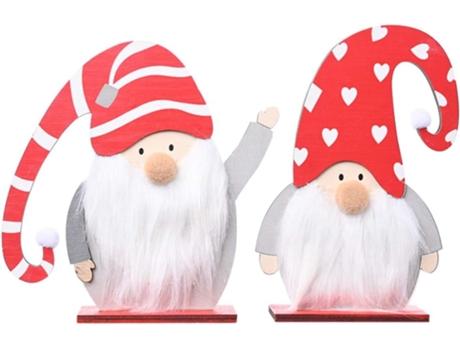 2 uds adornos de mesa de madera de Navidad, adornos de escritorio de Navidad para decoración de Navidad