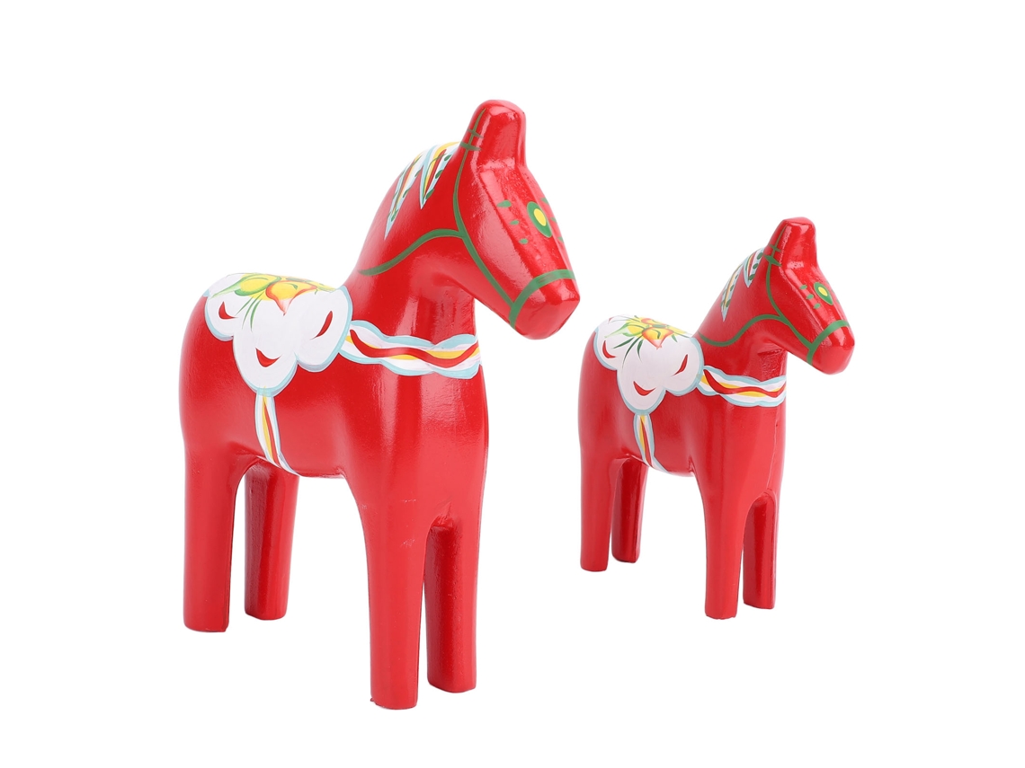2 figuritas de caballos suecos pintadas (sin marca)