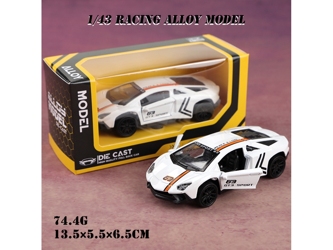 Modelo De Coche De Aleación Realista A Escala 1/43 Con Mecanismo De Retroceso, Juguete Para Niños.