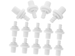 Conector espiral autoblocante para mango de escobilla de baño en PP blanco, 15 mm x 16 mm, accesorios de limpieza de inodoro Slowmoose.