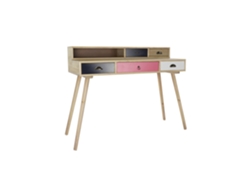 Mesa de MDF con acabado de madera natural, 120x50x98,5 cm.