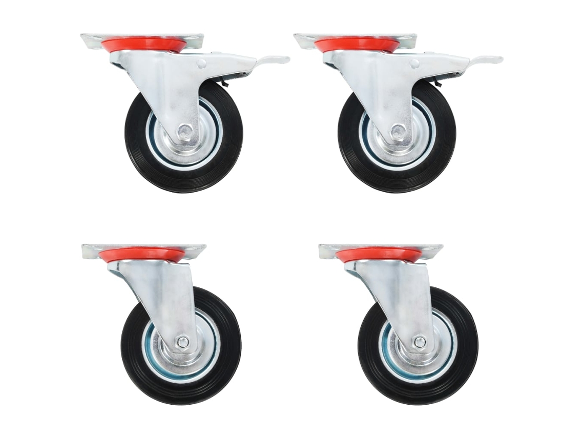 vidaXL Ruedas giratorias 4 unidades 100 mm