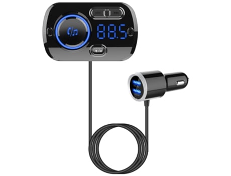 Transmisor FM Bluetooth para Coche Adaptador de Radio Cargador USB para Coche