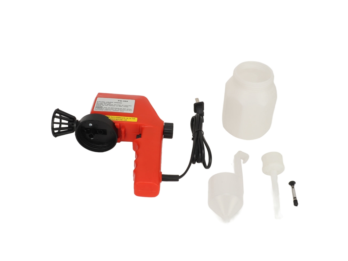 Pistola de pintura eléctrica portátil de 600 ml con pulverización uniforme, multifuncional.