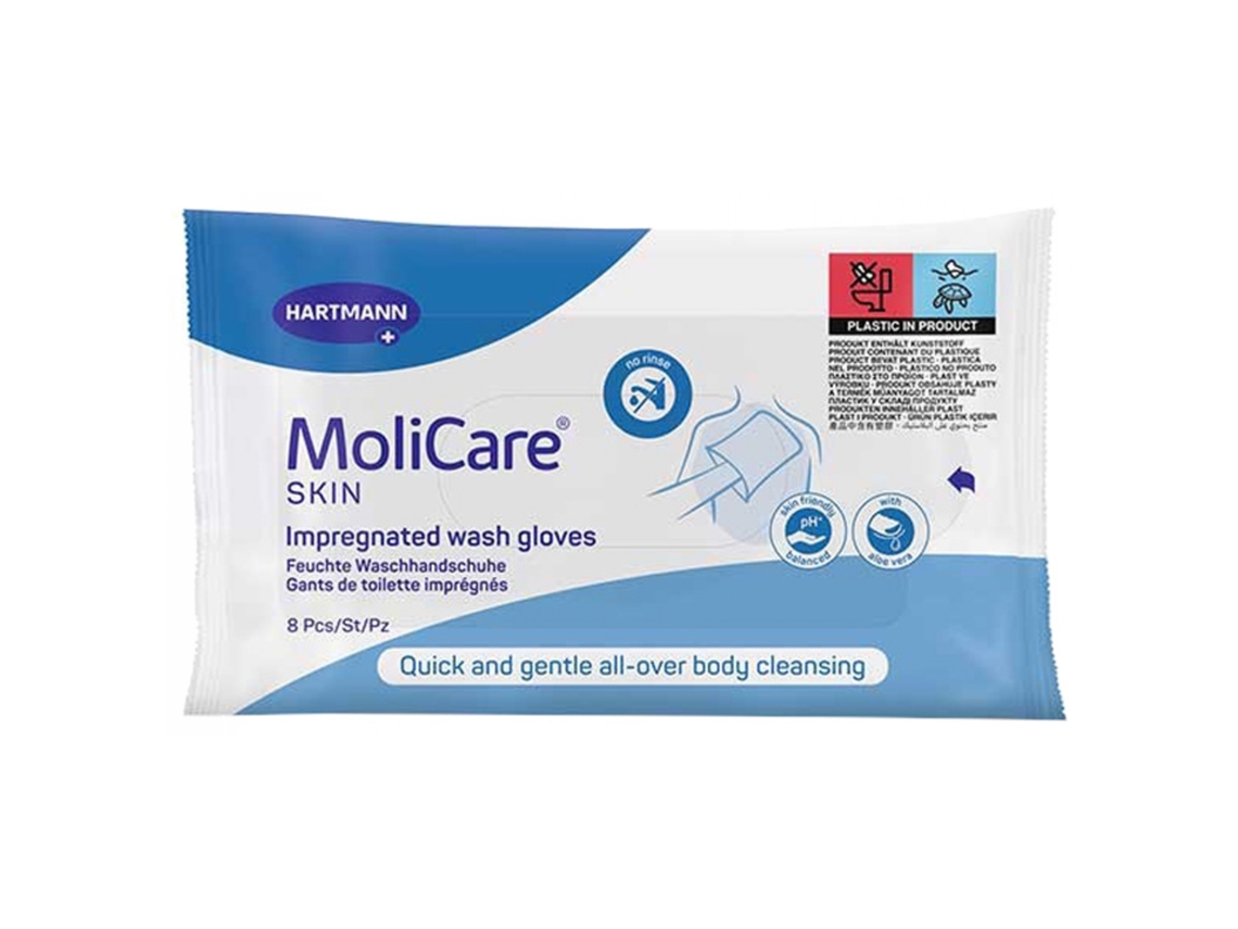 HARTMANN Molicare Guantes Higiénicos Impregnados de Piel 8 Guantes