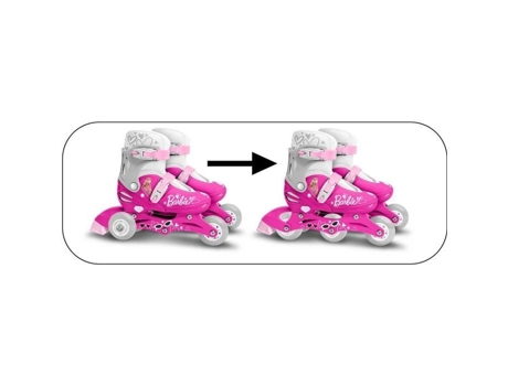 SELO - Patins em linha de 3 rodas dois em um - Barbie