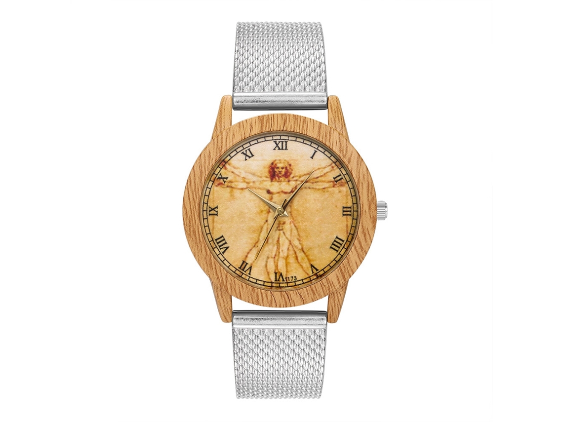 Reloj De Pulsera Analógico De Cuarzo Con Correa De Malla Para Mujer Y Hombre (plata)