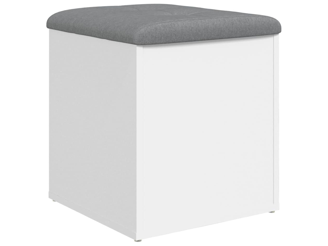 Banco de almacenaje blanco de madera de ingeniería MAISON EXCLUSIVE (42 x 42 x 45 cm)