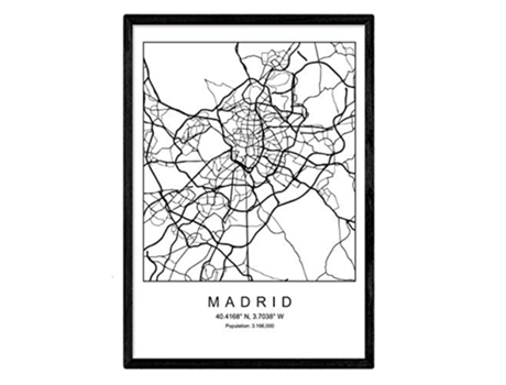 Lámina NACNIC Mapa Madrid (A3)