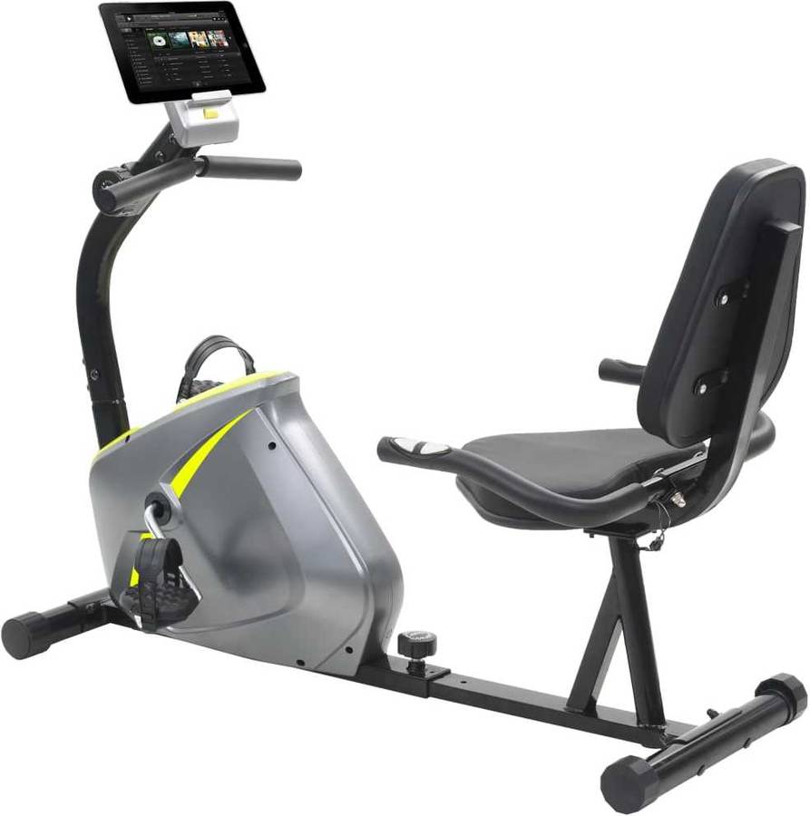 Vidaxl Bicicleta Reclinable giratoria fitness entrenamiento con 91443 gris y