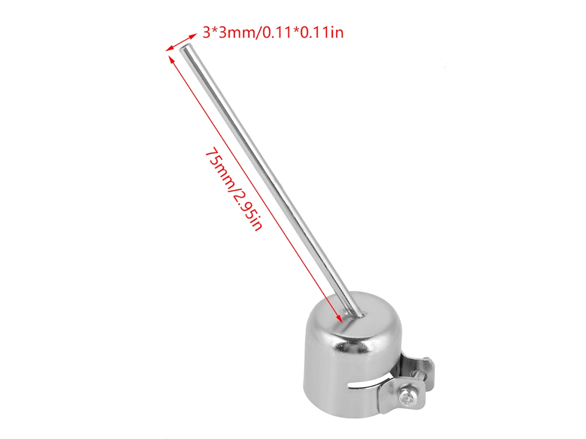 Punta De Pistola De Aire Caliente Para Estación De Soldadura 850, Herramienta De Reparación, Accesorio Largo De 3*3 Mm