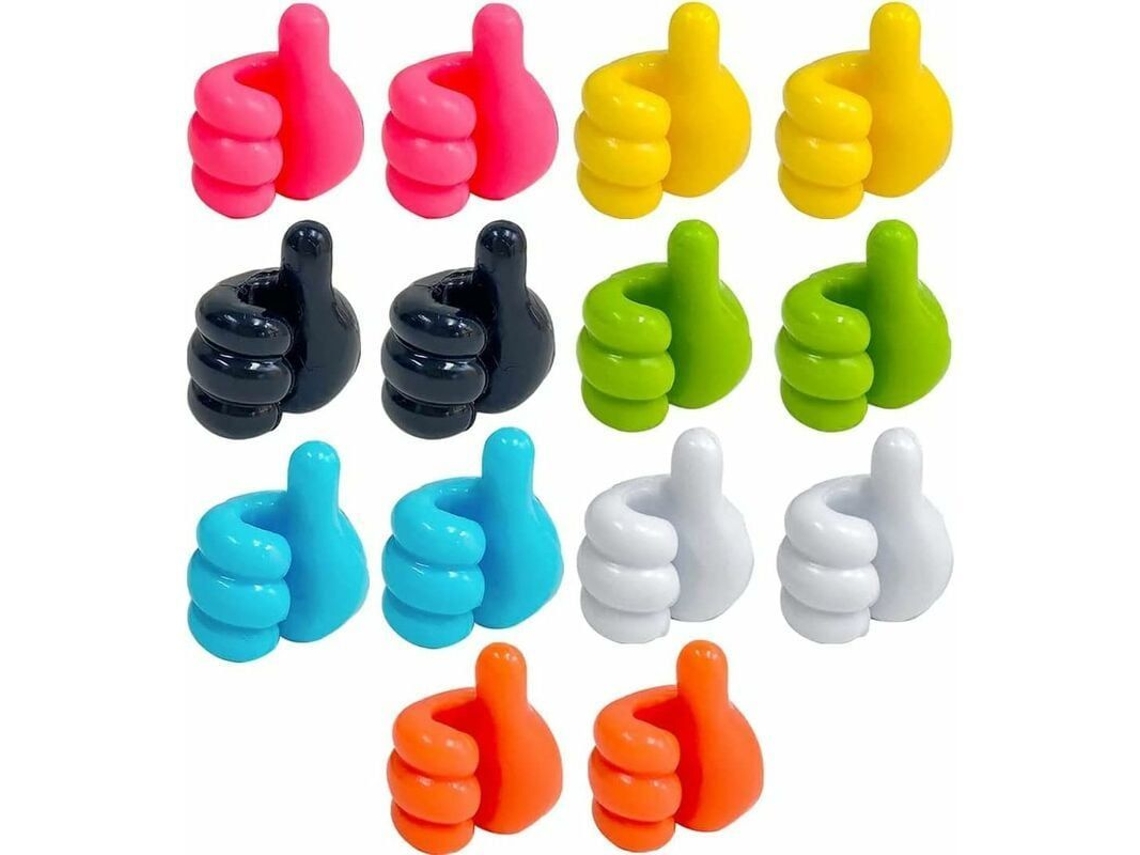 14 Ganchos De Pared Autoadhesivos De Silicona Con Forma De Dedo - Gancho Multifuncional Para Cables Y Objetos Pequeños