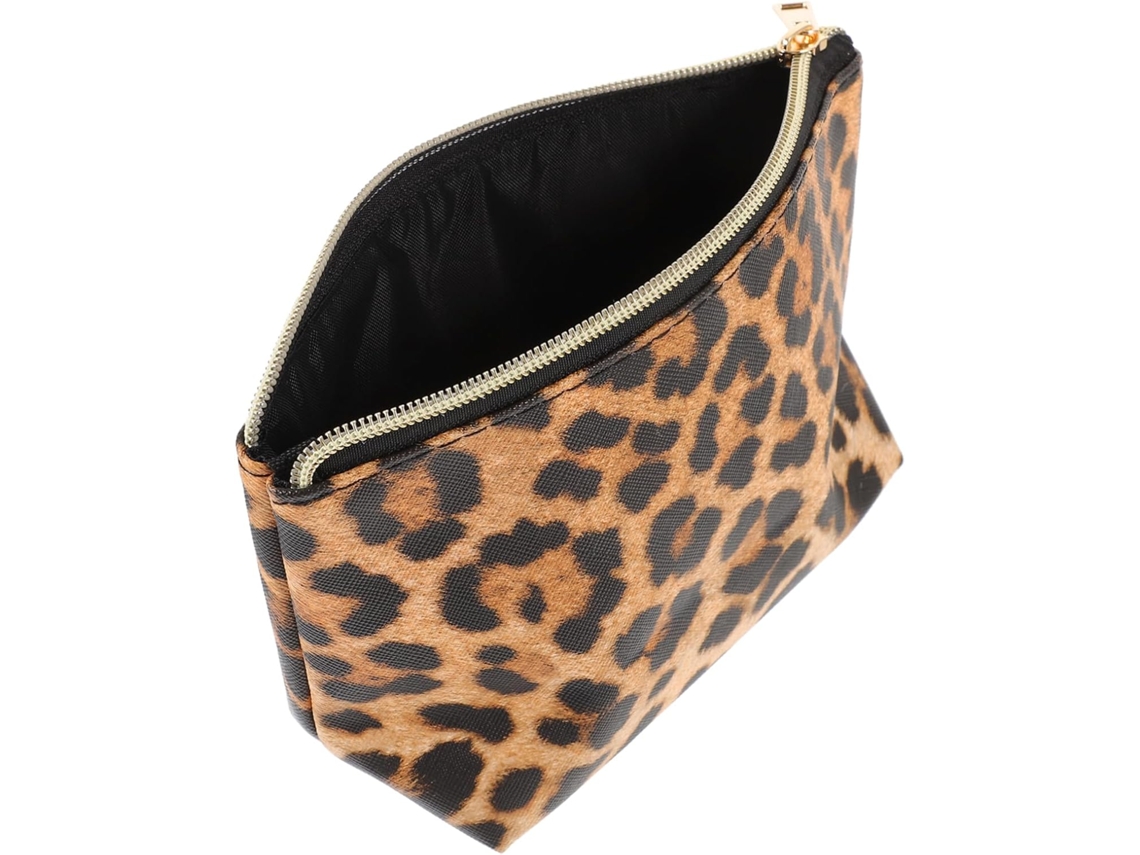 Neceser De Viaje Con Estampado De Leopardo, Neceser Portátil Para Maquillaje De Mujer, Bolsa De Almacenamiento De Cosméticos