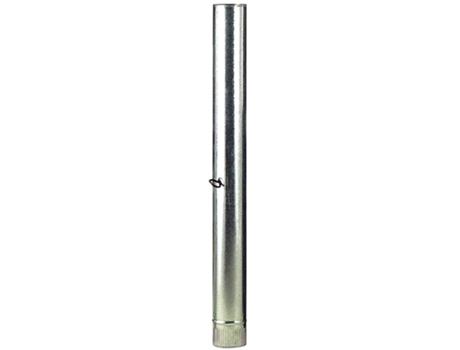 Wolfpack tubo estufa acero galvanizado ø 100 mm, ideal estufas de leña, chimenea, alta resistencia, conducto humos. con llave