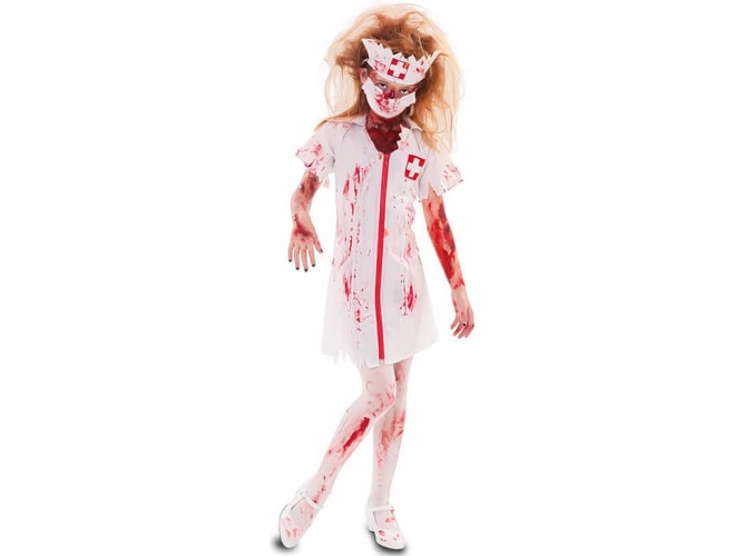 Disfraz de Niña DISFRAZZES Enfermera Zombie (Talla: 10 a 12 años)