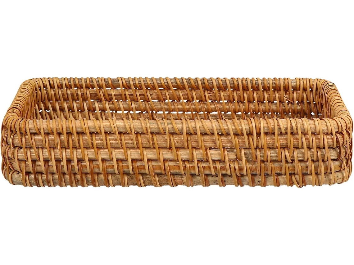 Cesta pequeña de mimbre Slowmoose para fruta/sala de estar.