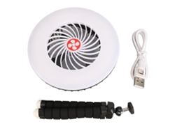 2026-lámpara Ventilador Solar Portátil Con Batería 1200mah Luz De Tienda Para Camping Senderismo Apagones Huracán
