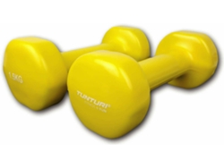 Conjunto de 2 Mancuernas TUNTURI Vinil Tunturi Amarelo (1.5kg)