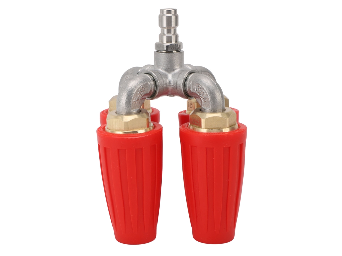 Boquilla turbo 4 en 1 para lavado de autos, 4000 psi, con conector rápido de 1/4, roja