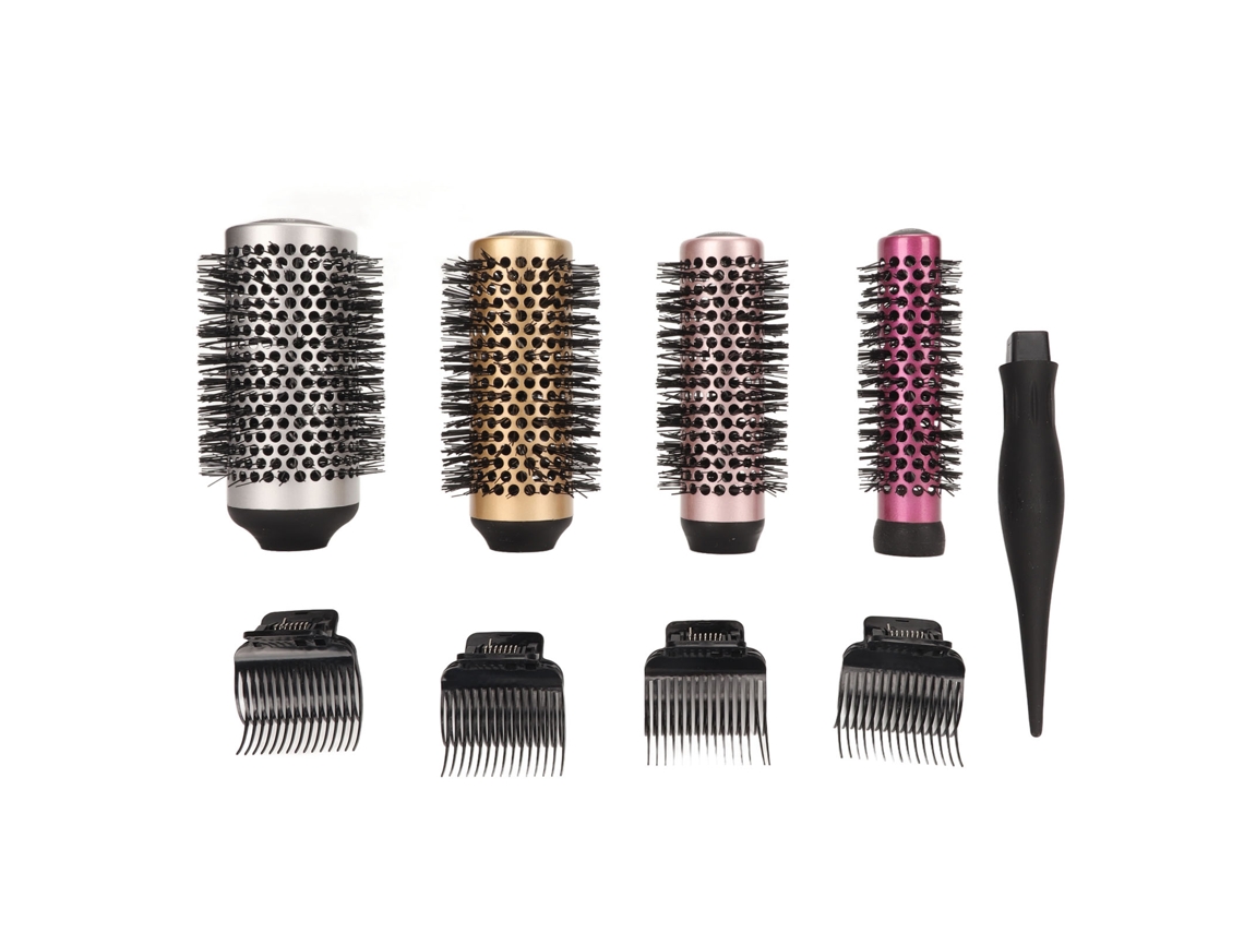 Set De 4 Cepillos Redondos Para Cabello Con Bariles De Diferentes Diámetros, Mango Cómodo Para Secado Y Peinado