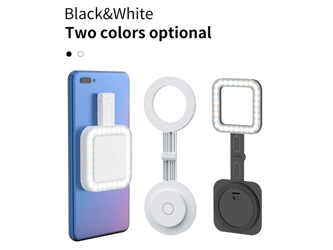 Linterna LED recargable para celular, luz para selfies para iPhone, iluminación para videos y videoconferencias.