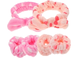 Diademas Para Lavado Facial Con Nudo Y Estampado De Lunares Nuobesty, 6 Unidades, Tamaño Mediano, Tejido Suave Para Mujer.
