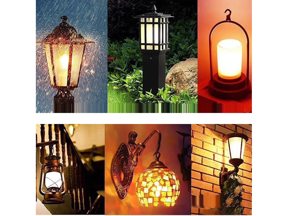 Rebe-bombilla Led De Llama Con Efecto Parpadeante 3 Modos Base E27 Smd2835 Lámpara Decorativa Para Fiesta Regalo