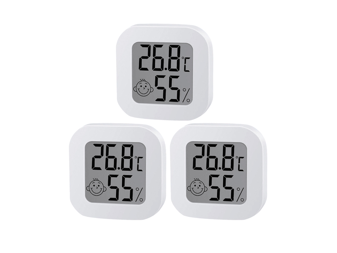 3pcs Termómetro Higrómetro Interior Digital Medidor Humedad Temperatura -50℃-70℃ 10%rh-99%rh Sensor
