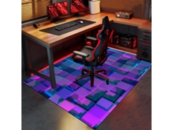 Tapete Cadeira Escritório Protetor Piso Antiderrapante 80 X 100 Cm Madeira Gamer, Escritório, Mesa Pisos