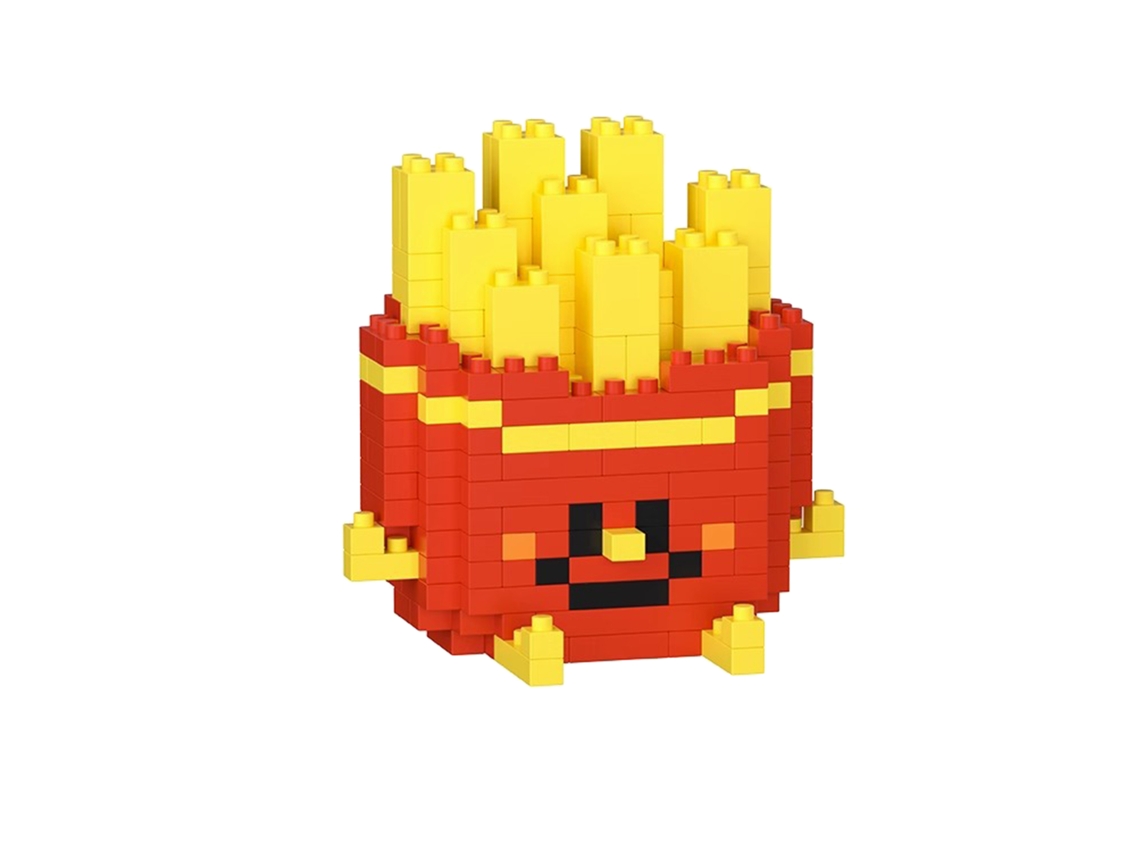 Ats-bloques De Construcción De Comida Para Niños Mini Ladrillos Simulación De Papas Fritas Juguete Puzzle Para Niños Y Niñas (234 Ladrillos)