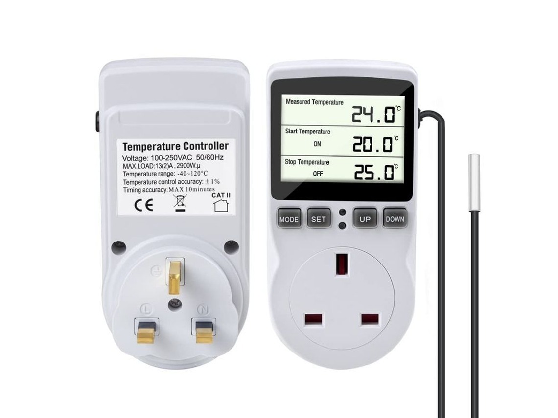 2026-socket Termostato Digital Con Modo Calefacción Y Refrigeración, Control De Temperatura Y Temporizador