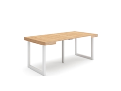 Mesa Consola extensible 180 Para 8 comensales Patas madera maciza Roble SKRAUT HOME