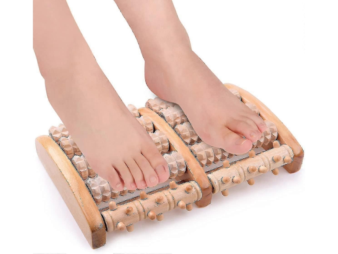 Rebe-rodillo De Pie De Madera Masajeador Plantar Reflexología Masaje Relajante Portátil Duradero Ideal Regalo