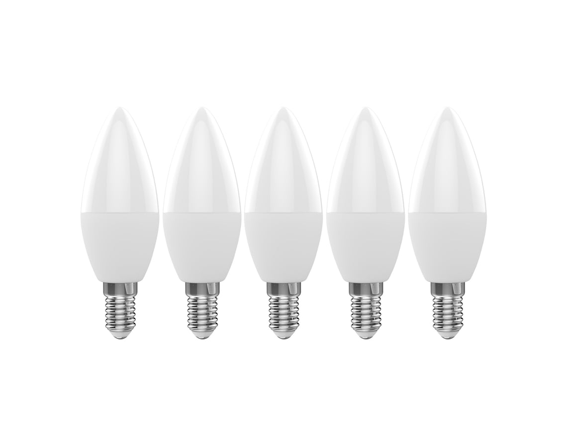 2026-bombilla Inteligente Wifi Led Rgb+w+c 5w E12 Regulable, Control Por App/voz Alexa, 5 Pack