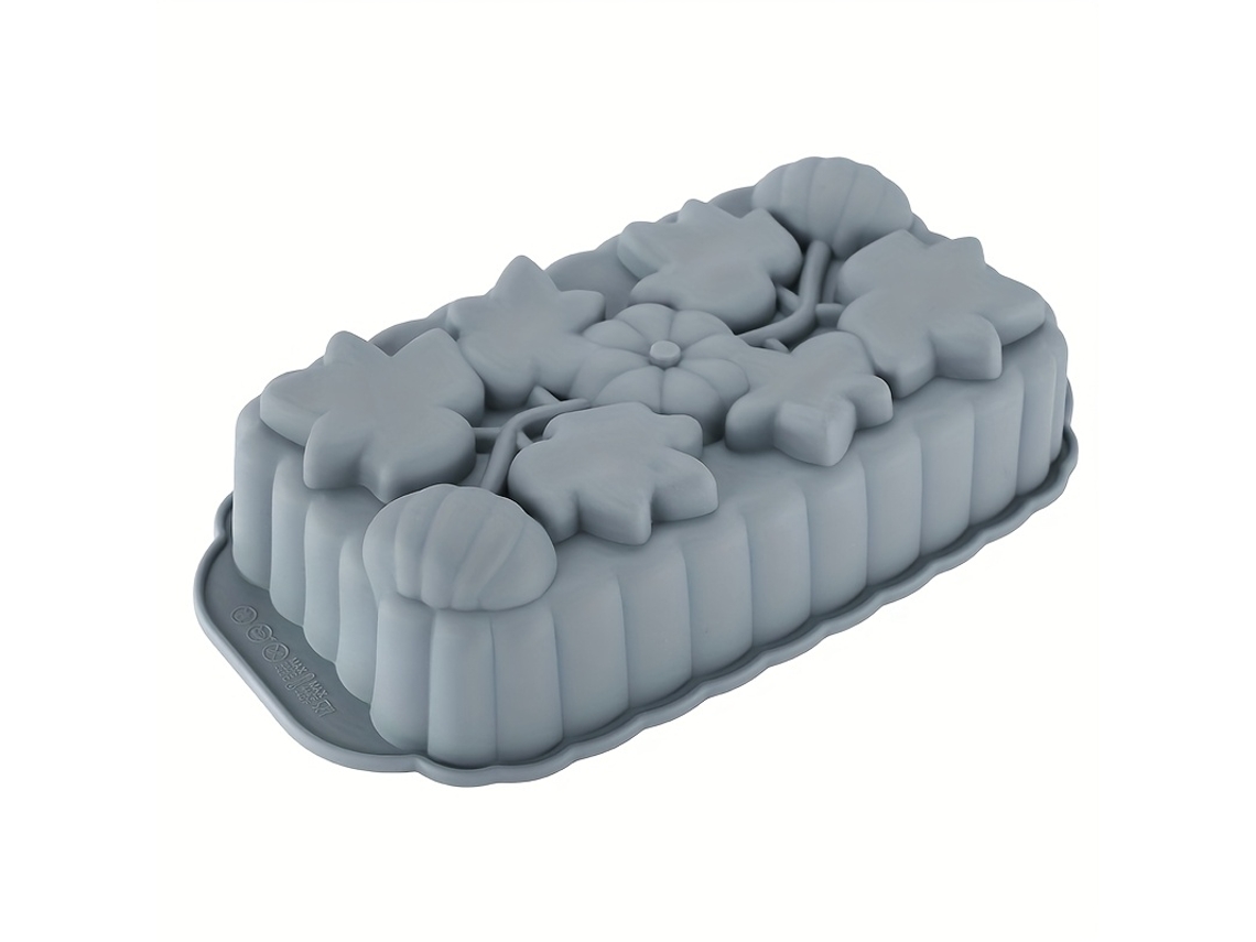 Moldes De Silicona Para Pan Con Bases En Forma De Flor Y Moldes Rectangulares De Silicona Para Pasteles. Son Versátiles, Muy Duraderos Y Prá